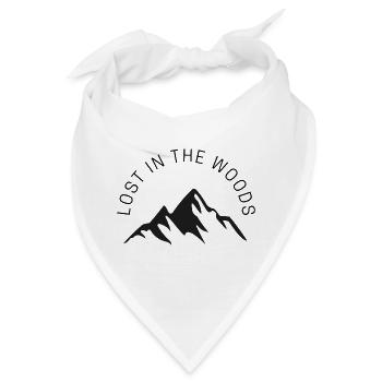 Bergsilhouette Berge Wandern Morgen Abends Lost - Bandana - Weiß - Vorne