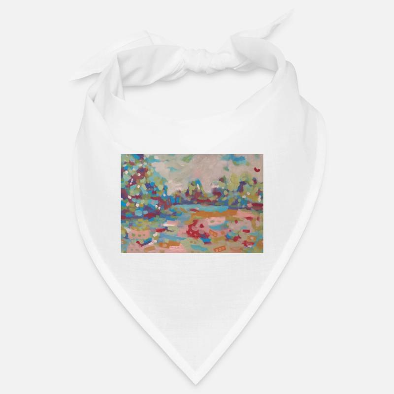 Paysage abstrait de taches colorées Bandana