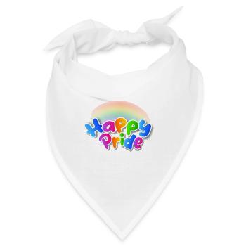 Happy Pride Rainbow Tippfehler - Bandana - Weiß - Vorne