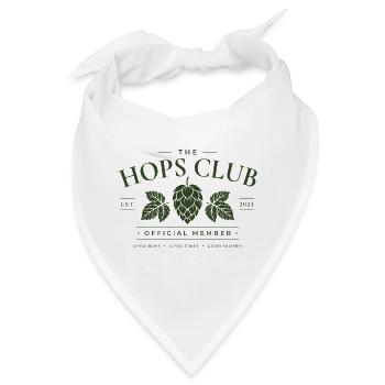 The Hops Club Offizielles Mitglied Hopfen Humor - Bandana - Weiß - Vorne
