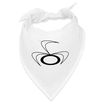 Schwarzer Wirbel - Bandana - Weiß - Vorne