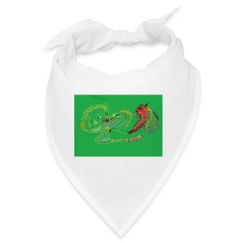Grünes Gras - Bandana - Weiß - Vorne