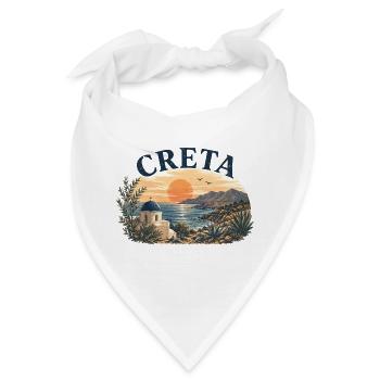 Creta Sonnenuntergang Küste - Bandana - Weiß - Vorne