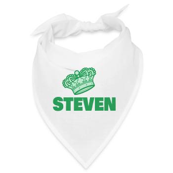 Geschenk für Steven - Bandana - Weiß - Vorne