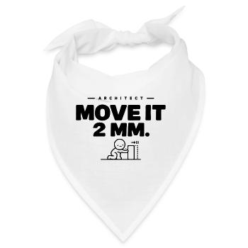 Architekt – 2 mm bewegen. - Bandana - Weiß - Vorne
