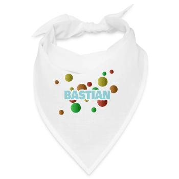 Bastian als Vorname - Bandana - Weiß - Vorne