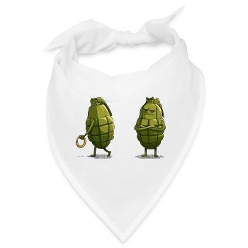 Grimmige Granate Figur - Bandana - Weiß - Vorne