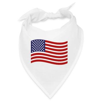 Flagge der Vereinigten Staaten - Bandana - Weiß - Vorne