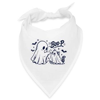 Buh-p Buh Geist Nase Boop Katze Halloween - Bandana - Weiß - Vorne