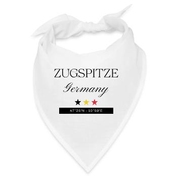 Zugspitze Deutschland Souvenir – Reise - Bandana - Weiß - Vorne