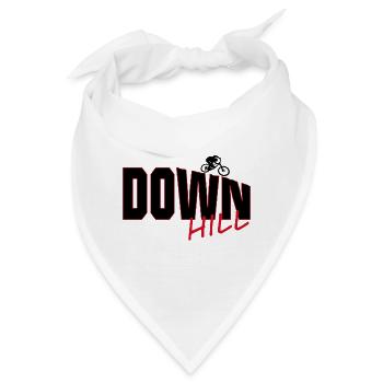 Downhill: Dunkelroter Outline-Stil für Biker  - Bandana - Weiß - Vorne