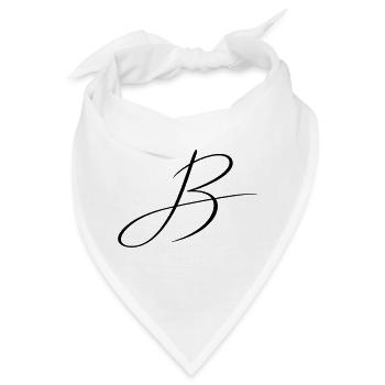 Name mit B Initiale für Ben Benjamin Bastian - Bandana - Weiß - Vorne