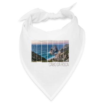 Cabo da Roca in Portugal mit Praia da Ursa Strand - Bandana - Weiß - Vorne