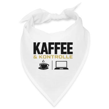 Kaffee & Kontrolle - Bandana - Weiß - Vorne