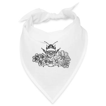 Biene mit Blumen || annie. - Bandana - Weiß - Vorne
