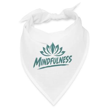 Mindfulness Achtsamkeit Lotusblumen Meditation - Bandana - Weiß - Vorne