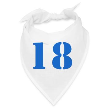 18. 18 JAHRE ALT. 18-JÄHRIGES JUBILÄUM. 18. GEBURTSTAG. - Bandana - Weiß - Vorne
