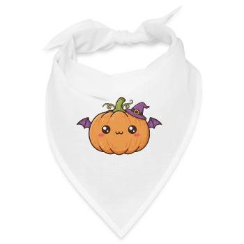 Halloween Kürbis - Bandana - Weiß - Vorne