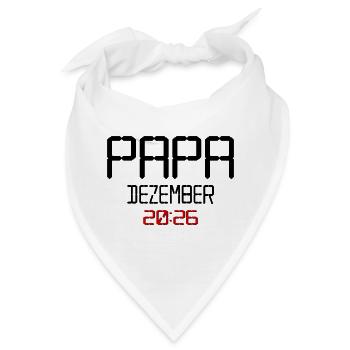 Geburt Baby Papa, Dezember 2026 - Bandana - Weiß - Vorne