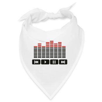 Equalizer audio player dj - Bandana - Weiß - Vorne