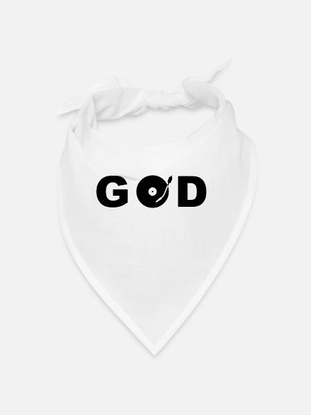 GOD is a DJ - Bandana - white - Front