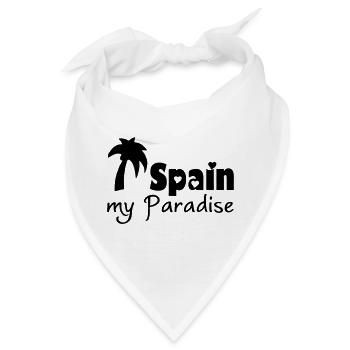 Spain Paradise Spanien Urlaub Reise Geschenk - Bandana - Weiß - Vorne