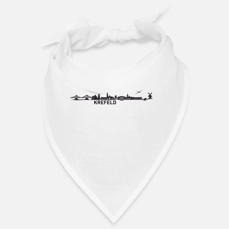 Krefeld Skyline - Bandana - Weiß