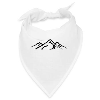 Berg, Berge - Bandana - Weiß - Vorne