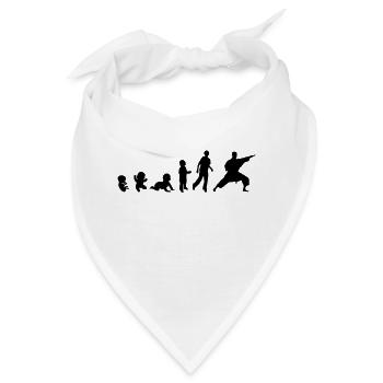 Evolution Mensch Männer Sport Karate - Bandana - Weiß - Vorne