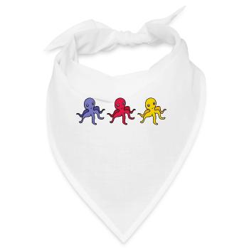 tintenfisch giant octopus krake kalmar sepien fish - Bandana - Weiß - Vorne
