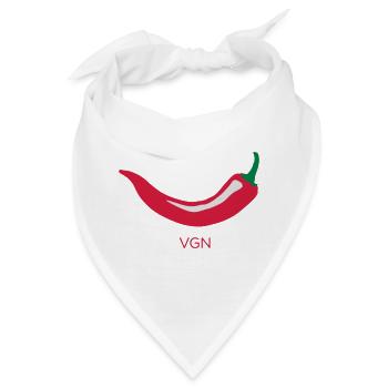 Red Chili - vegan (VGN) - Bandana - Weiß - Vorne
