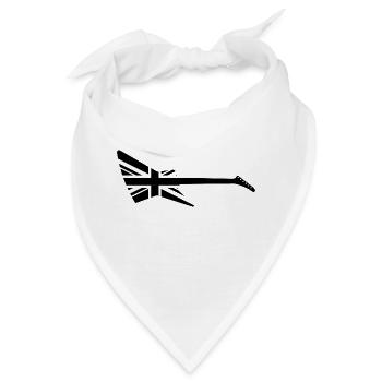 Gitarren Union Jack - Bandana - Weiß - Vorne