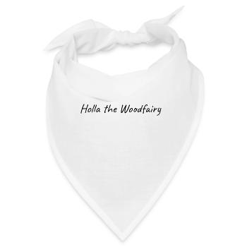 Lusiger Denglisch Spruch, Woodfairy - Bandana - Weiß - Vorne