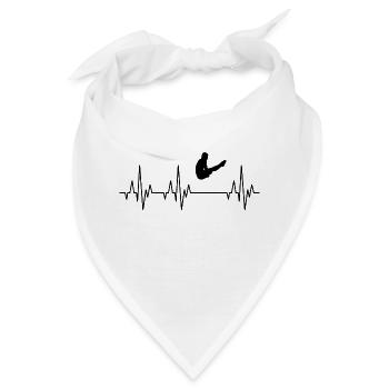 Herzschlag EKG Tauchen Taucher Wassersport - Bandana - Weiß - Vorne