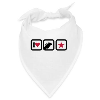 I heart rock stars (2c) - Bandana - Weiß - Vorne