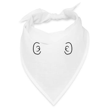 cartoon 2 grosse ohren ohr laut geraeusche lustig - Bandana - Weiß - Vorne