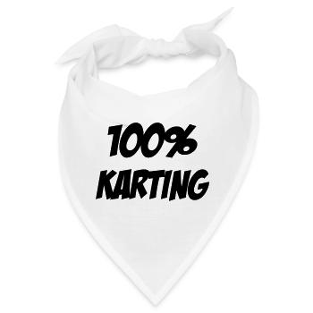 Go-Kart / Karting / Kart / Fahrer - Bandana - Weiß - Vorne