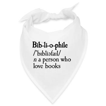 Bibliophile dictionary definition - Bandana - Weiß - Vorne