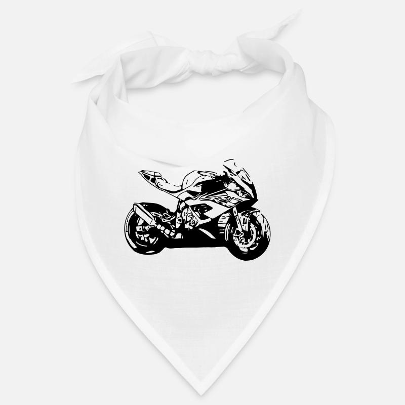 Motorrad - Bandana - Weiß