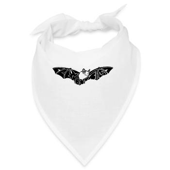 Fledermaus - Bandana - Weiß - Vorne
