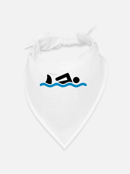 swim with shark - Bandana - white