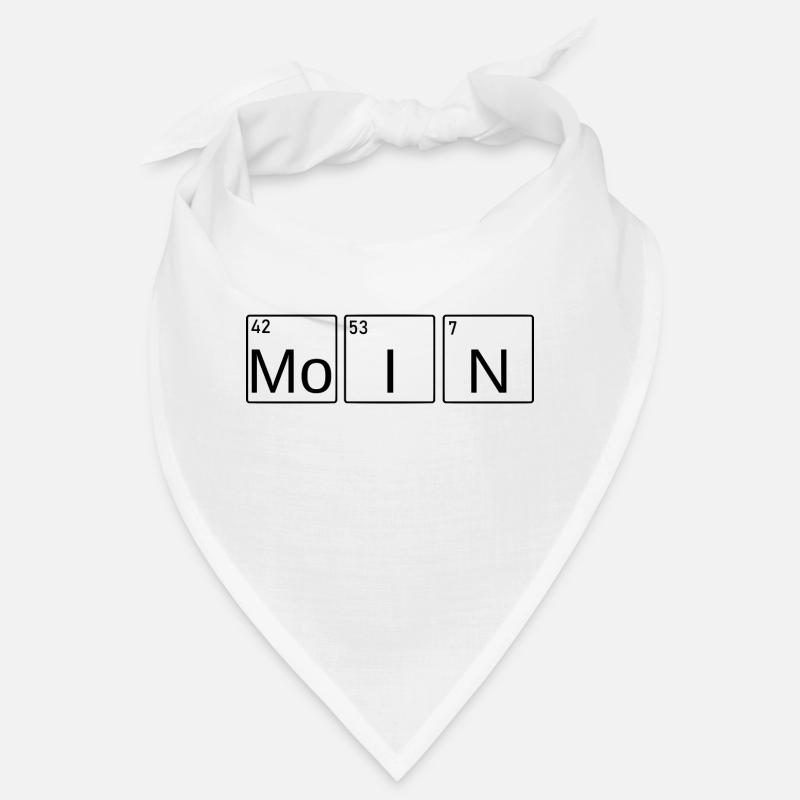 Moin - Elemente des Nordens [black] - Bandana - Weiß