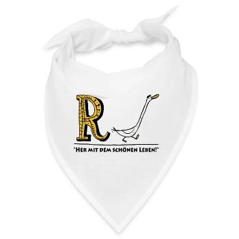 Wortspiel Rente  - Bandana - Weiß - Vorne