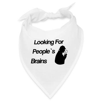Looking For People`s Brains - Sherlock - Bandana - Weiß - Vorne