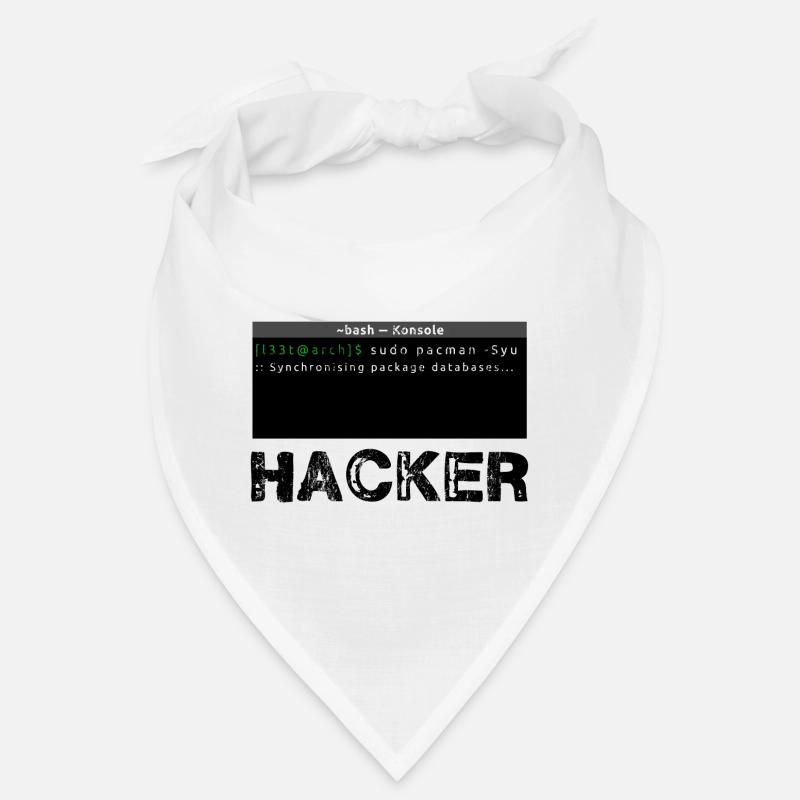 Hacker Linux - Bandana - blanc