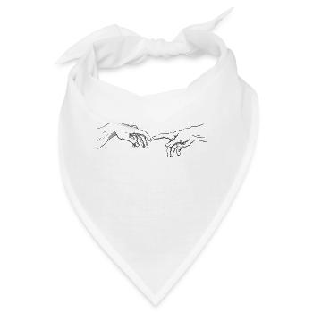 Hand - Bandana - Weiß - Vorne