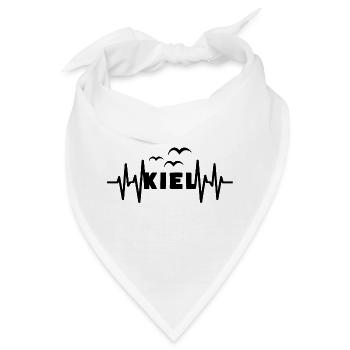 KIEL Herzschlag Hansestadt - Bandana - Weiß - Vorne