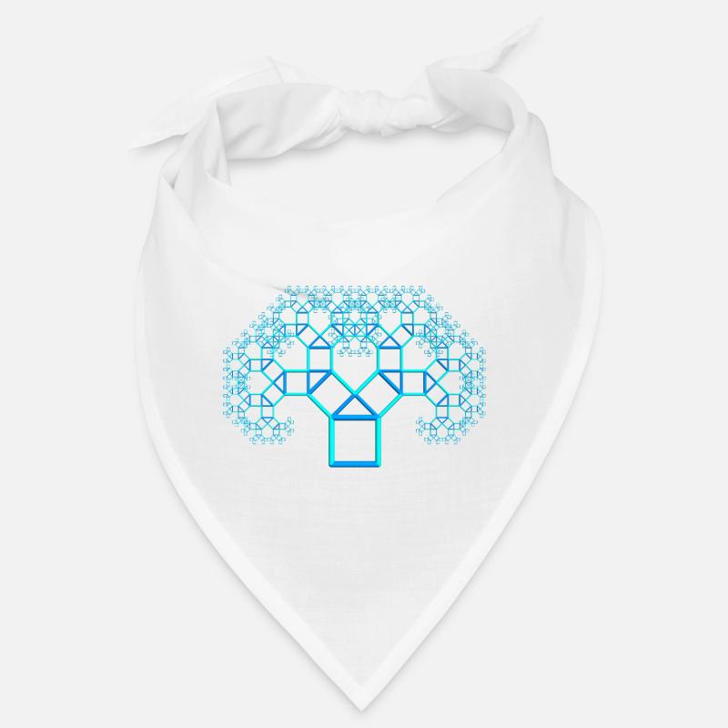 pythagoras tree - Bandana - Weiß