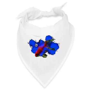 wassertiere, schleierschwanz Goldfisch - Bandana - Weiß - Vorne