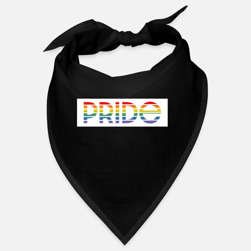 Fond blanc arc-en-ciel Pride Bandana